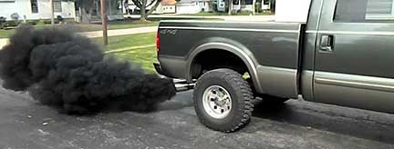 truck burning Diesel Oil